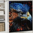 thumbnail image 6 of Orinice Bird of Prey Bathroom Decor Set, Colorful Luxurious Graphic Print Polyester Fabric Fashion Shower Curtain with Hooks, 100% Polyester, Chic Modern Design, Washable, Multi-Size 60x72, 6 of 7