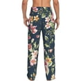 thumbnail image 3 of Balery Men'S Vintage Floral Pants,Sleepwear Pants,Pajama Pants,Pj Bottoms Drawstring And Pockets-Small, 3 of 9
