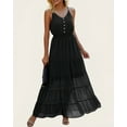 thumbnail image 3 of PRETTYGARDEN Women's Casual Summer Dress Spaghetti Strap Sleeveless High Waist Beach Long Maxi Sun Dresses, 3 of 4