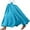 Blue, variant on GJSYRH Women Bohemian Beach A-Line Dress Double Layer Elastic Waist Long Maxi Skirt