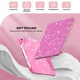 thumbnail image 5 of Kenke Compatible with iPad A16 11th Generation 11 Inch 2025 Case, iPad Case 10th Generation 10.9 Inch, Glitter Cover with Sparkly Clear Back, Pencil Holder, for Kids Girls, (Rose Pink), 5 of 9