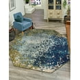 thumbnail image 3 of Unique Loom Estrella Collection Area Rug - Vella (5' Octagon Blue/Gray), 3 of 12