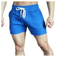 thumbnail image 1 of Abcnature Men's Athletic Shorts, Sports Gym Running Short Pants, Mens Summer Casual Fitness Bodybuilding Solid Pockets Sports Shorts, Cargo Casual Hiking Shorts Blue XL, 1 of 5