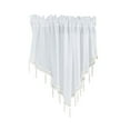 thumbnail image 2 of SPRING PARK Solid Color Shape Window Toppers Valances Semi Sheer Half Window Curtains for Bedroom Small Window Decor, 2 of 7