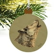 thumbnail image 4 of Wolf Howling Wood Christmas Tree Holiday Ornament, 4 of 7