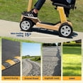 thumbnail image 4 of Easy-to-Use Mobility Scooter for Seniors,Lightweight Foldable,300lbs Capacity,Yellow, 4 of 8