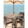 thumbnail image 4 of Square Outdoor Tablecloth with Umbrella Hole Bohemia Outside Table Cloth Waterproof Patio Table Cover Retro Farmhouse Ethnic Flowers Pattern Boho Zipper Tablecloths for Picnic Camping 54x54 Inch, 4 of 8