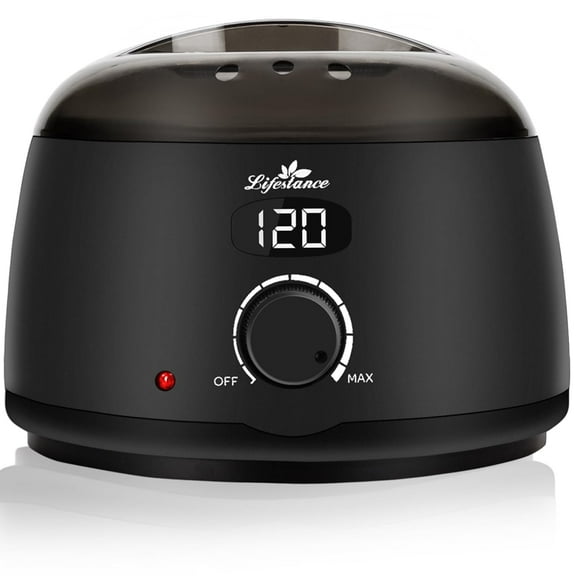 Lifestance Professional Wax Pot Warmer, 500ml 14oz LCD Digital Wax Melt Machine for Women & Men at Home Hair Removal - Black