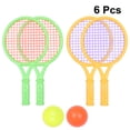 thumbnail image 1 of BEADCEST Plastic Tennis Racket Set for Children with Good Elasticity Balls Easy to Grasp Green 2 Sets, 1 of 4