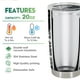thumbnail image 5 of Taza de café Oasisdream, 600 ml, con estampado de calaveras, 5 of 6