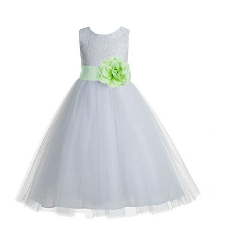 

Ekidsbridal White Floral Lace Heart Cutout Formal Flower Girl Dress Special Occasion Dresses Girl Lace Dresses Toddler Girl Dresses Pageant Gown Holiday Dress Graduation Dress Birthday Girl Dress 172T