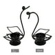 thumbnail image 5 of Candelabro de hierro con forma de cisne yuxing Soporte de metal para velas color negro, 5 of 5