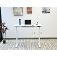 Motionwise White Electric Height Adjustable Standing Desk, 24”x48