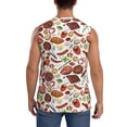thumbnail image 4 of Pofeuu Cooking Bbq Print Men's Muscle T-Shirt, Sleeveless, Muscle Tank, Classic Muscle Tee Top For Men Casual Sleeveless Muscle T-Shirt Trendy Clothes-Small, 4 of 7