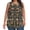 Brown, variant on Summer Tank Tops for Women Vintage Floral Print Shirt Sleeveless Round Neck Tops Pleated Front Blouses Dressy Casual Loose Fit Tunics