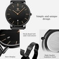 thumbnail image 3 of Men Watches Fashion Minimalist Quartz Watch for Men Analog Waterproof Watches with Stainless Steel Mesh Band Gift for Man, 3 of 7