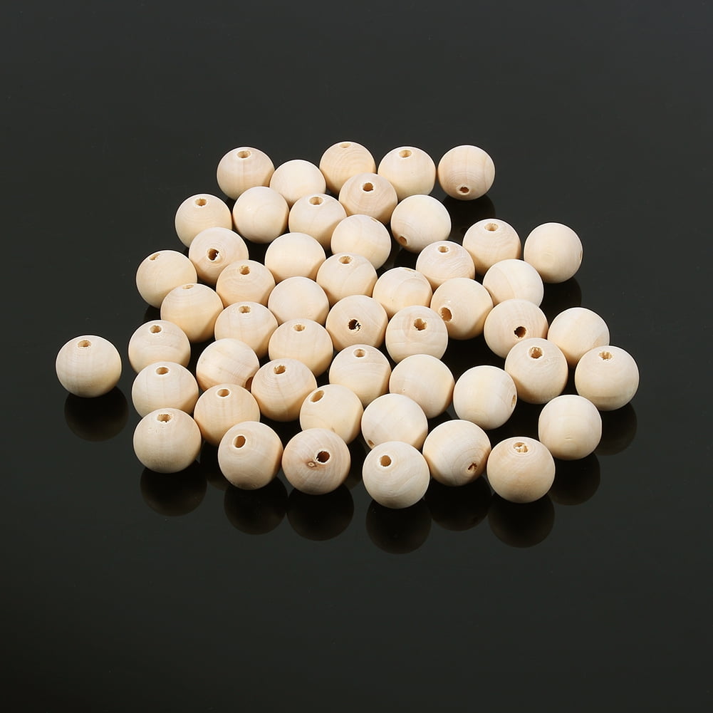 20mm Wholesale Unfinished Wood Beads, CraftySticks