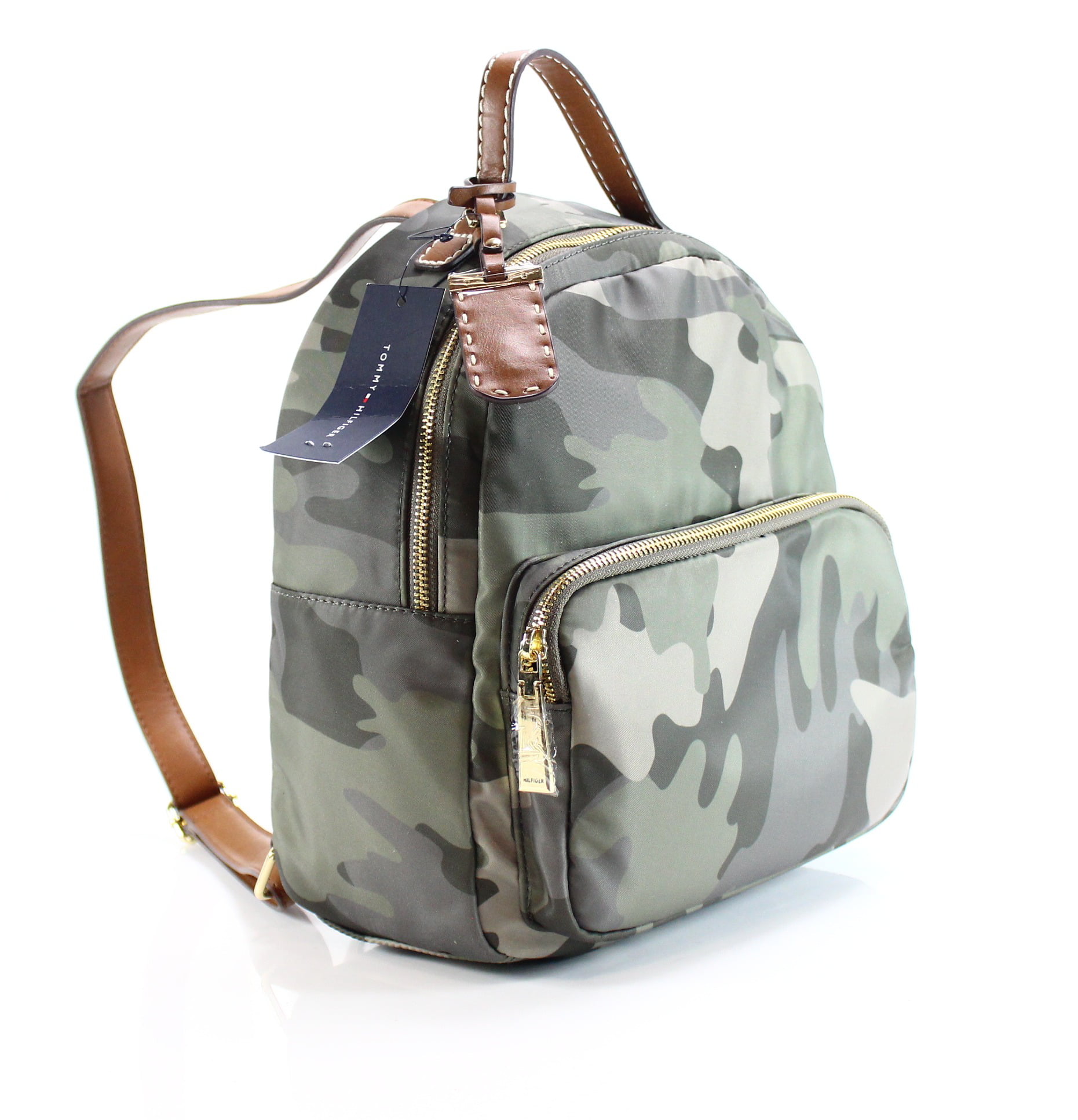 Tommy Hilfiger NEW Olive Green Julia Camo Mini Dome Backpack Handbag