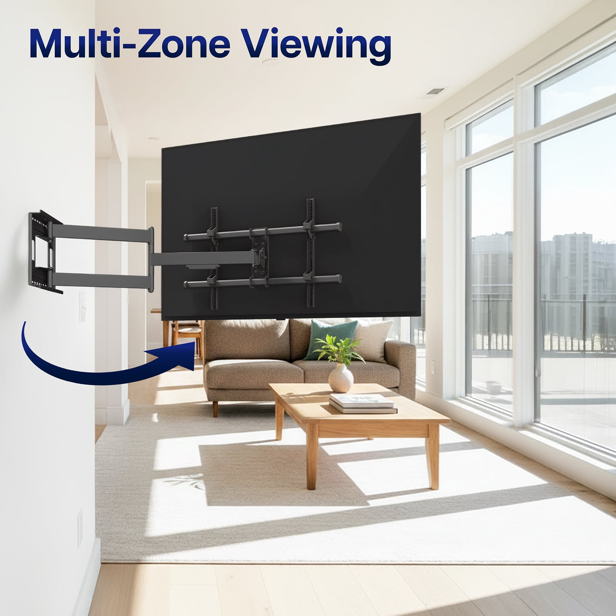 VIVO TV Wall Mount for 37"-85" Plasma Screen | Fully Articulating VESA Mount