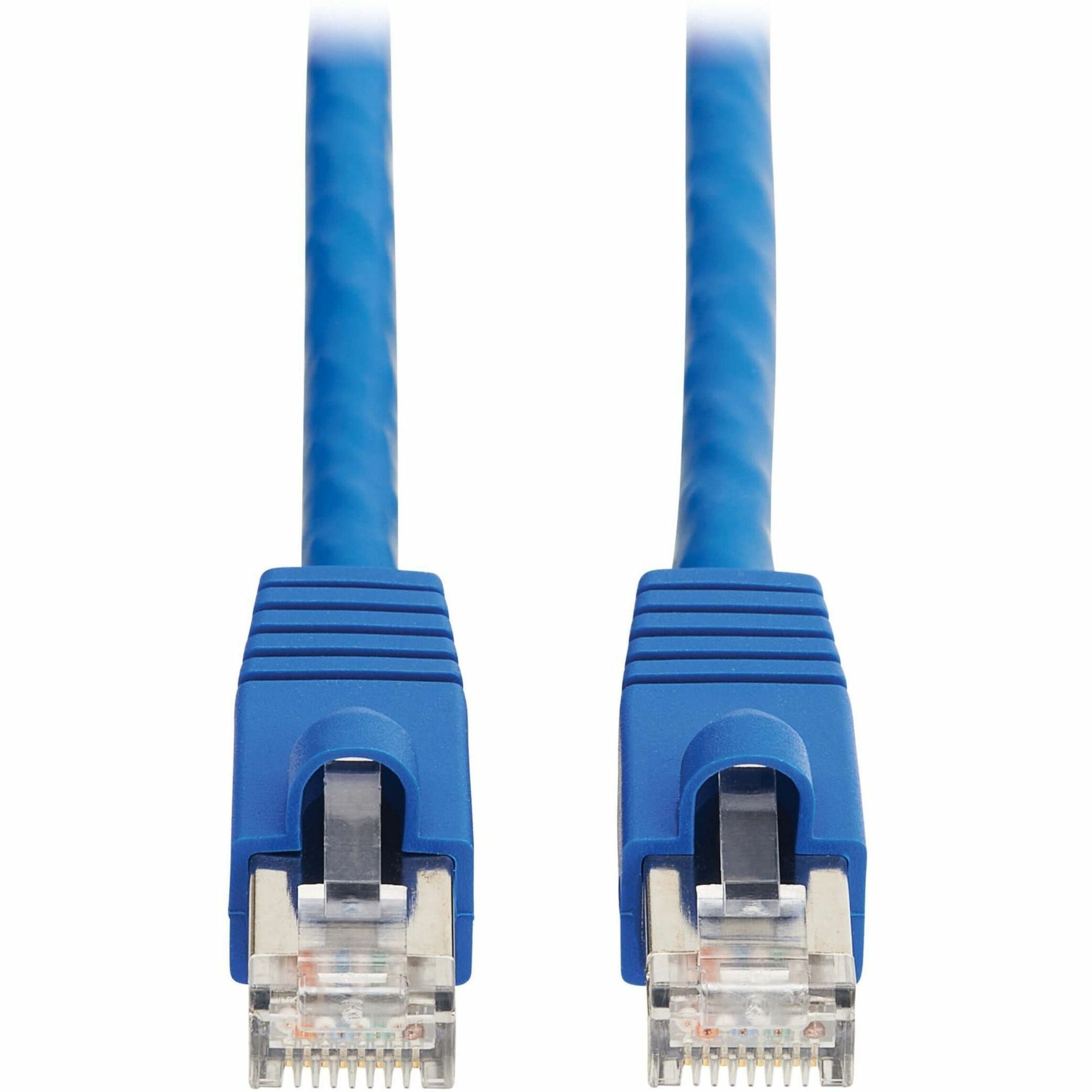 Tripp Lite Cat8 40G Snagless SSTP Ethernet Cable (RJ45 M/M), PoE, Blue, 15 ft. (4.6 m) - 15 ft Category 8 Network Cable for Network Device, Network Switch, PoE Device, Patch Panel, Server, Sensor, ...