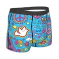 thumbnail image 3 of Junzan Peace Love And Dove Flower Power Mens Underwear Boxer Briefs For Men’s - Small, 3 of 9