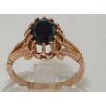 thumbnail image 3 of LBG British Made 10k Rose Gold Ring with Natural Sapphire Womens Engagement Ring - 33 size options - Size 7.25, 3 of 7