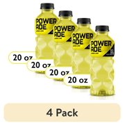 (4 pack) POWERADE Electrolyte Enhanced Lemon Lime Sport Drink, 20 fl oz, Bottle