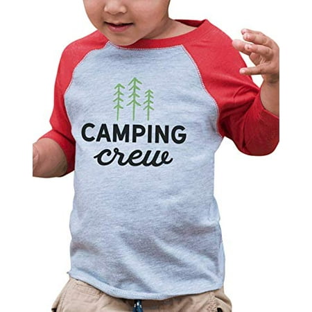 

7 ate 9 Apparel Kid s Camping Crew Red Raglan 6 Months
