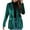 Green, variant on Women's Velvet Blazer Jackets Office Coat Solid Shawl Collar Long Sleeve Business Casual Cardigan Blazer for Work