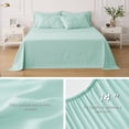 thumbnail image 6 of Cozy Comfort Mint Green King Size Comforter Set - Bedding Set King 7 Pieces, Pintuck Bed in a Bag Green Bed Set with Comforter, Sheets, Pillowcases & Shams, 6 of 7