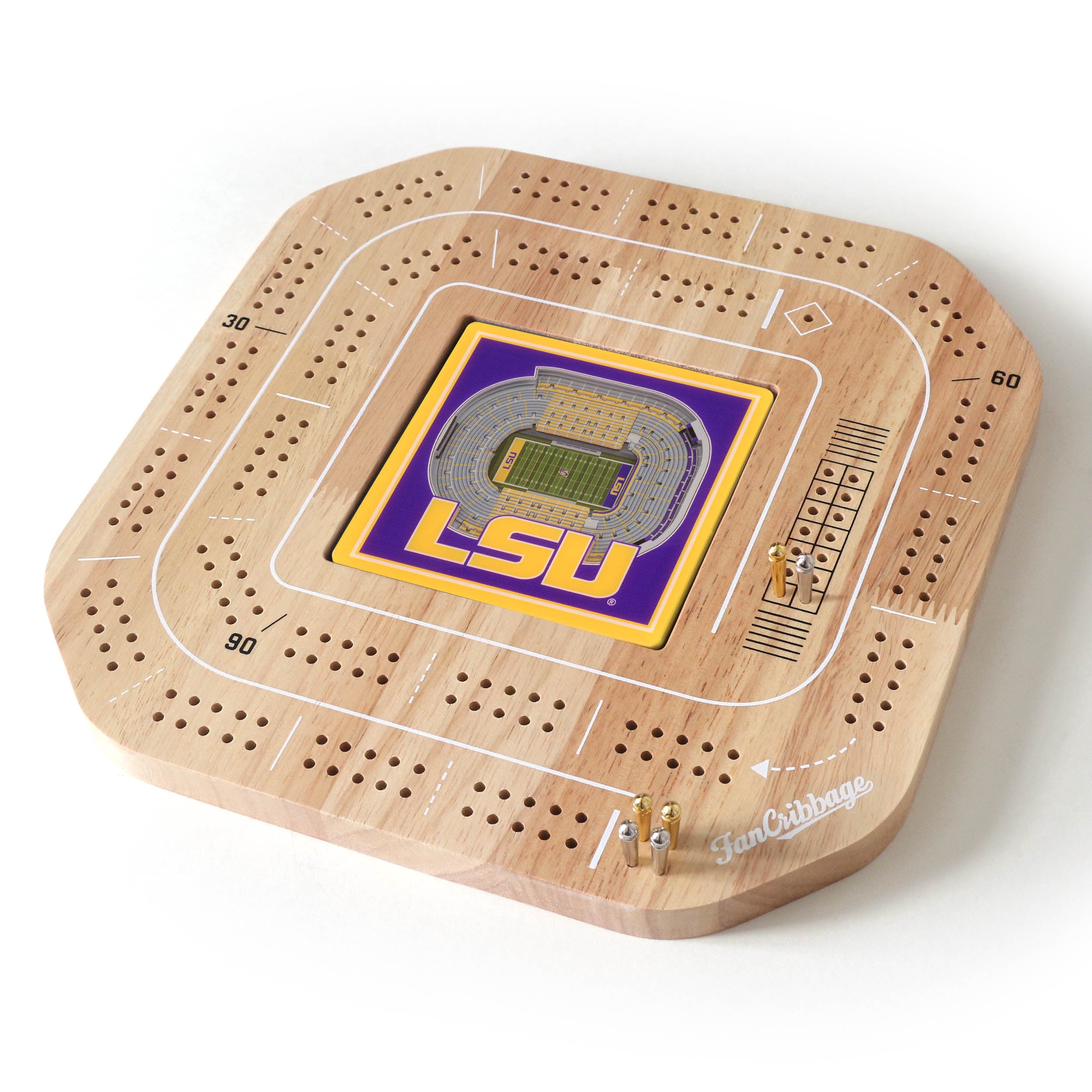 YouTheFan NCAA LSU Tigers Stadiumview Cribbage
