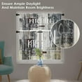 thumbnail image 6 of Farmhouse Chef White Kitchen Window Curtains Valance and Tier Set 36 Inch, Modern Doodle Abstract Grey Art Rod Pocket Short Tier Curtain for Bathroom, Funny Cafe Drapes for Kitchen Decor, 6 of 8