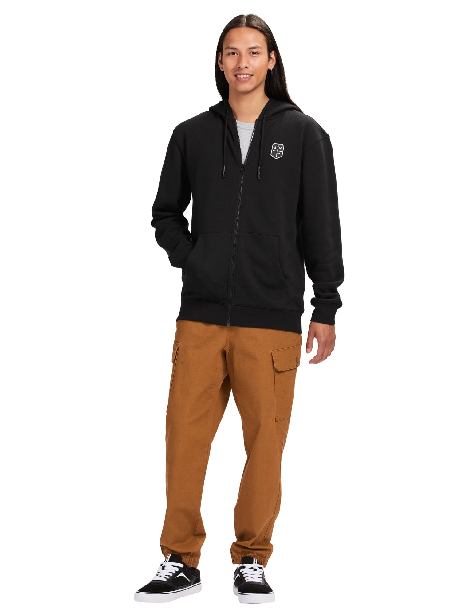 Airwalk Men's and Big Men's Zip Up Hoodie Sweatshirt, Sizes