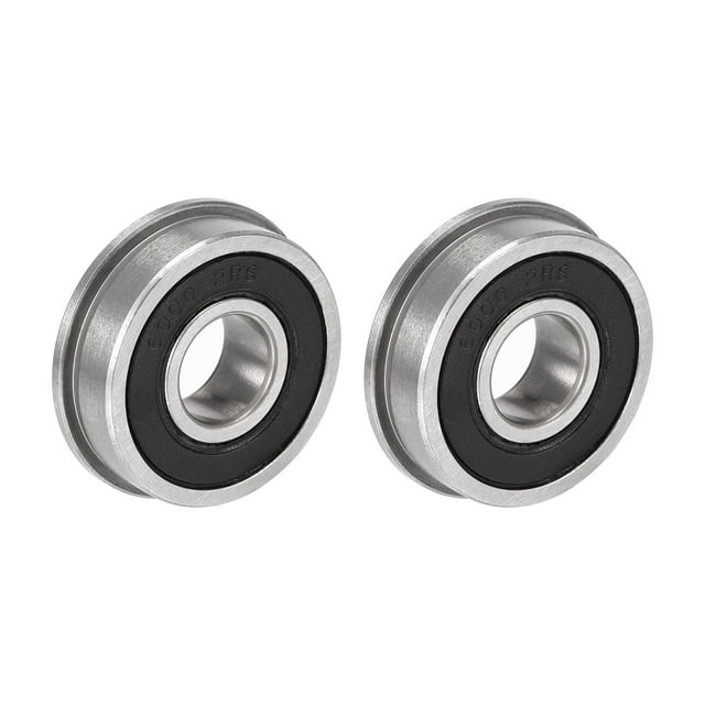 Unique Bargains F6000-2RS Roulements à Billes à Bride en Acier Chromé Doublement Scellés 10x26x8mm 2 Pack