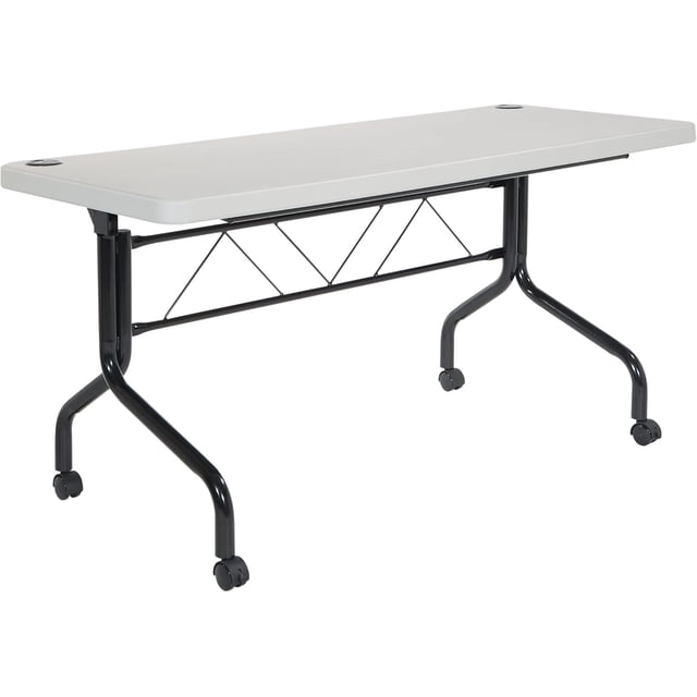 Office Resin Multipurpose Rectangle Long Height Adjustable Center Folding Table
