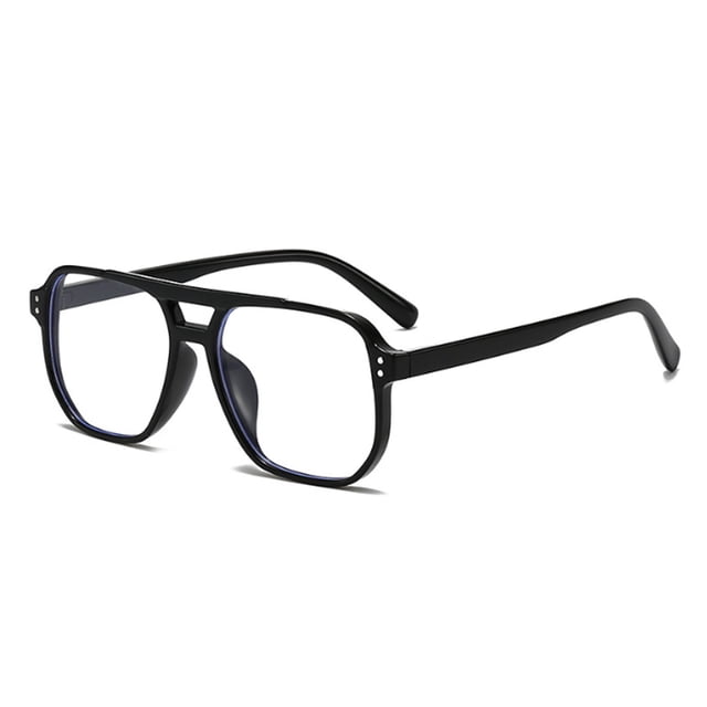 Retro Oversized Square Fashion Glasses with Photochromic Lens for Blue Light Blocking
