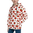 thumbnail image 2 of Xecao Hand Drawn Tomatoes Print Youth Hoodie Sweatshirt,Boys Hoodies,Essentials Hoodie-Small, 2 of 6