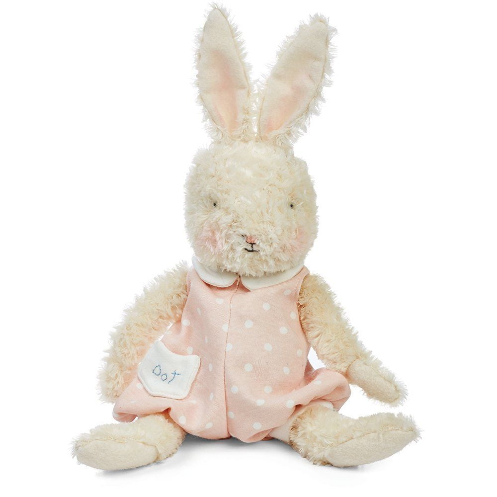 Dot Cherished Bunny 12 inch Baby Stuffed Animal by Bunnies By The Bay