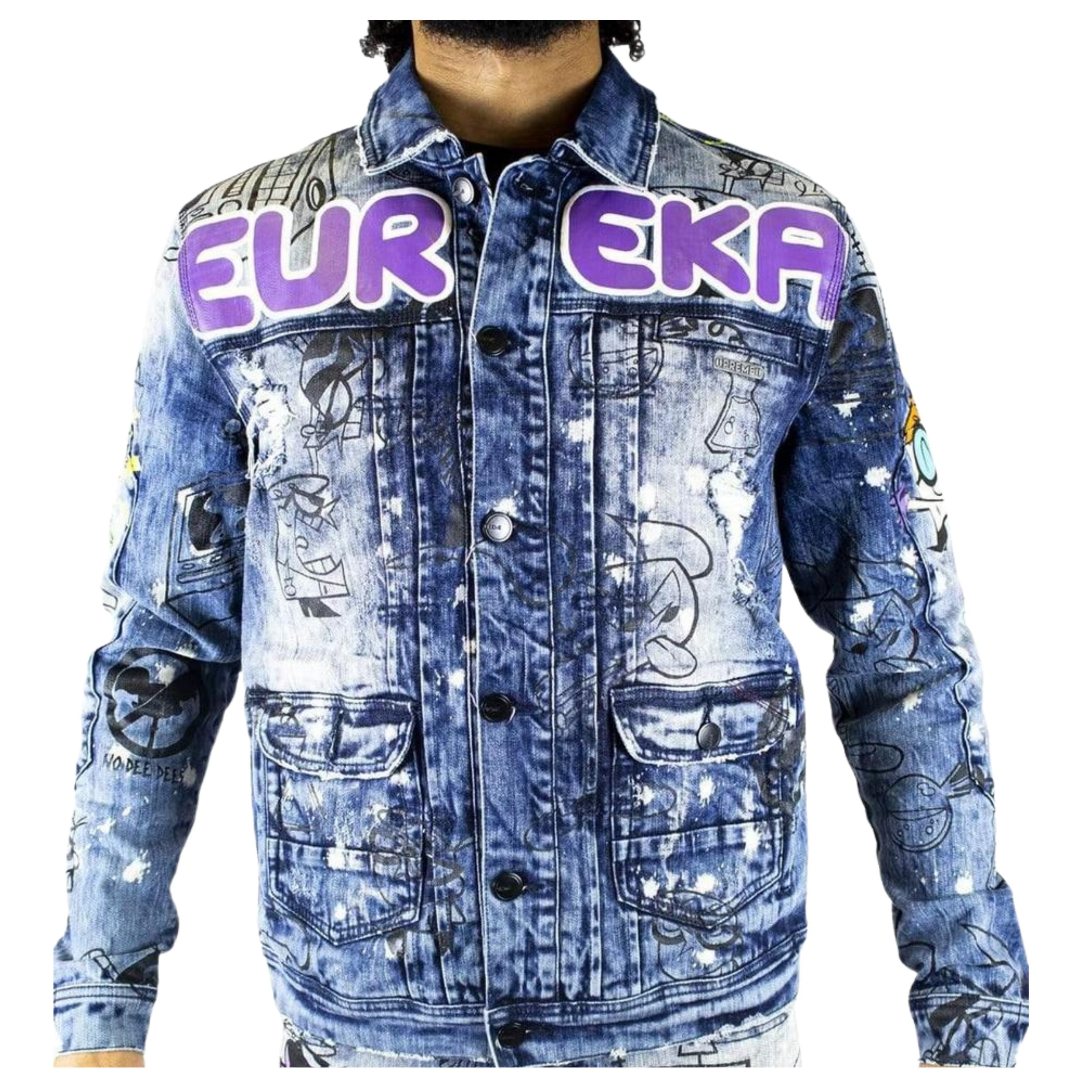 Dexter's Laboratory Boy Genius Blue Denim Jean Jacket Eureka by