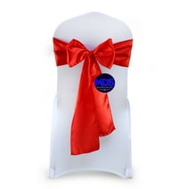 Efavormart 5pcs Peacock Teal SATIN Chair Sashes Tie Bows for Wedding Events Decor Chair Bow Sash ...