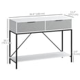 thumbnail image 3 of HOMCOM Console Table with 2 Drawers and Storage Shelf for Entryway Living Room, 3 of 10
