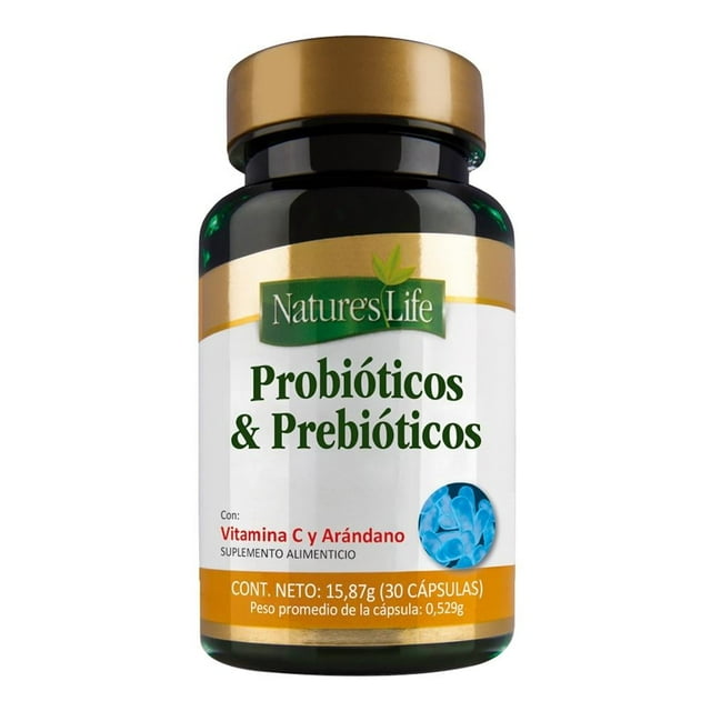 Suplemento alimenticio Nature's Life probióticos y prebióticos en cápsulas 30 pzas