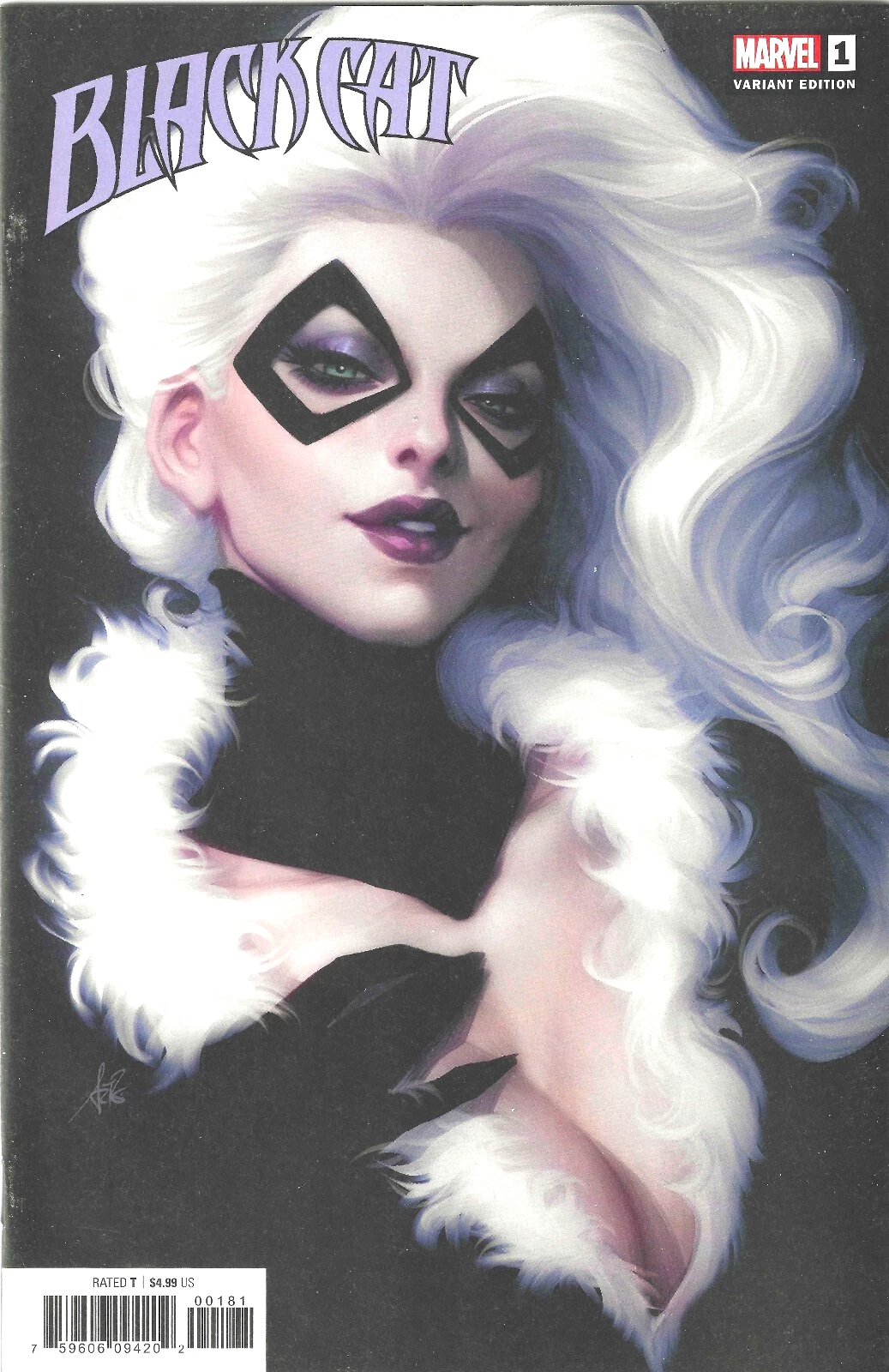 Black Cat #1 Stanley "ARTGERM" Lau Trade Variant Marvel Comics 2019