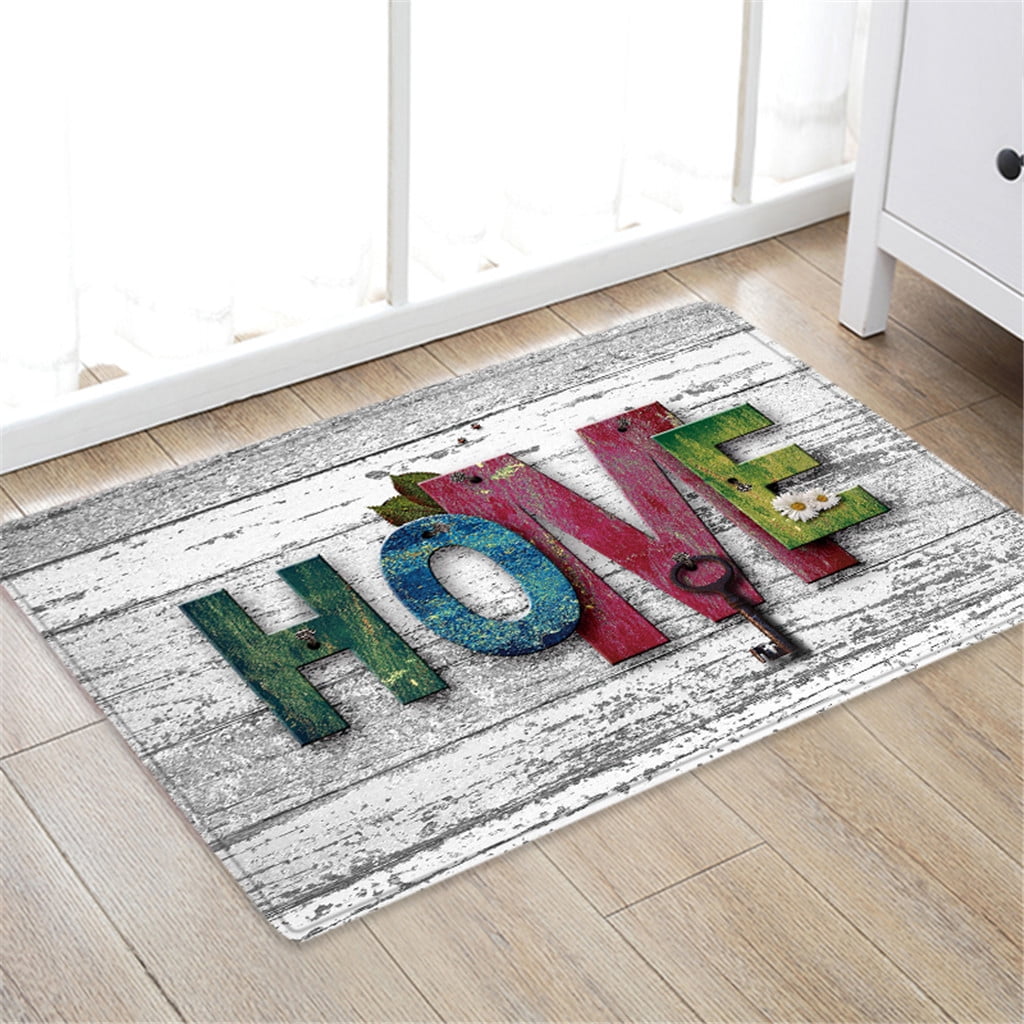 Cool Personalized Floor Mat Soft Flannel Doormat Carpet Indoor Room Kitchen Rugs 