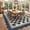 Blue, variant on HIWEAVER Brown 2' x 6' Scalloped-edge Easy Jute Runner Rug for Bathroom Modern Bordered Plaid Indoor Outdoor Neutral Carpet for Patios Non Slip Washable Throw Kitchen Mat for Home Decor