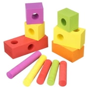 Spark Create Imagine Foam Peg Building Blocks, 100 Pieces, Baby and Toddler Toys