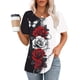 thumbnail image 2 of Camiseta Casual de Cuello Redondo de Manga Corta de las Mujeres, Top Ligero de Moda para el Uso Diario, 2 of 5