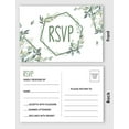 thumbnail image 3 of Inkdotpot RSVP Postcards (Set Of 50) 4"X6" Blank With Mailing Side,RSVP Reply Response Cards For Wedding Greenery Print Return Cards, 3 of 5