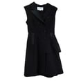 thumbnail image 1 of Dice Kayek Women's Black Ripple Dress In Crepe Fabric - 8, 1 of 2