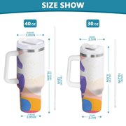 Desert Oasis Insulated Tumblers 40oz Double-Walled Stainless Steel Water Bottles Car Handle